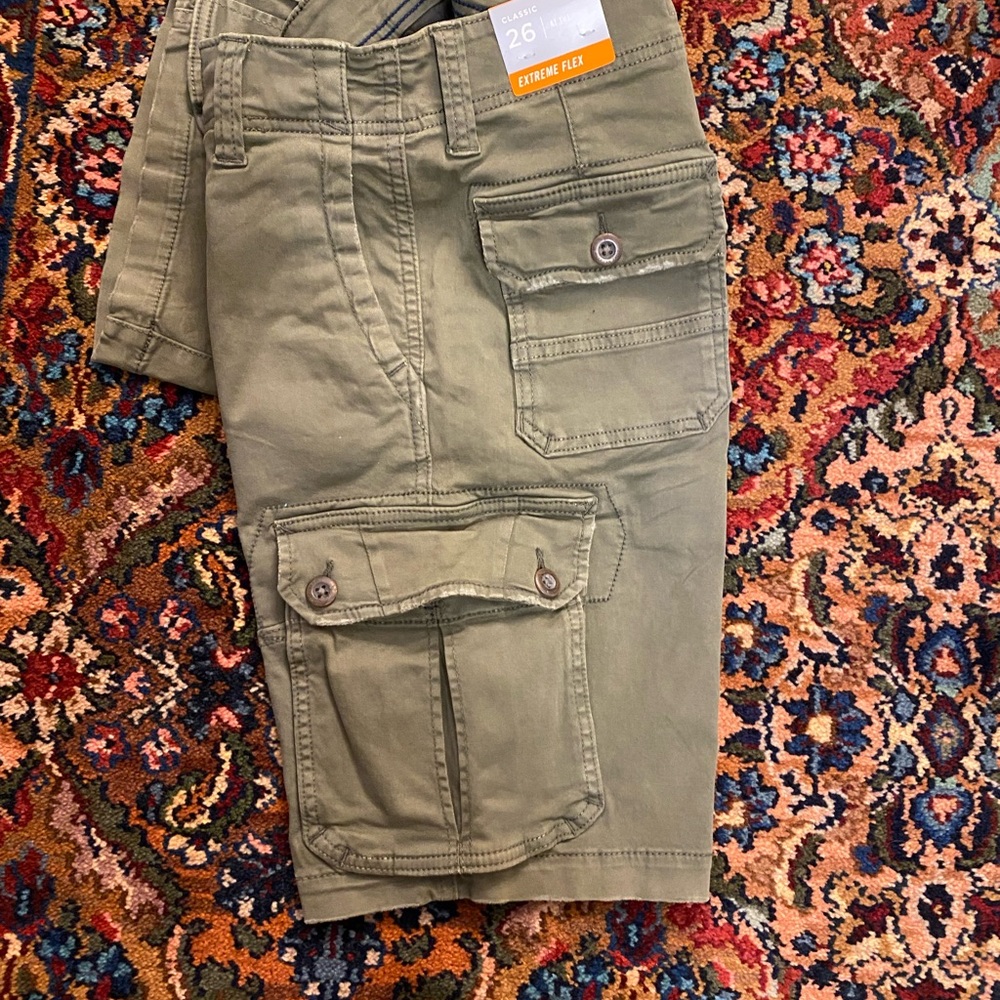 NWT American Eagle Cargo Shorts Size 26 Olive - Picture 7 of 8